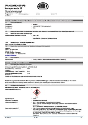 PANDOMO® SP-PS Sicherheitsdatenblatt Komponente B