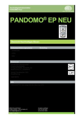 PANDOMO EP NEU Nachhaltigkeitsdatenblatt